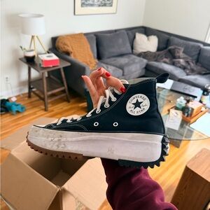 Converse Black Platform High-Tops